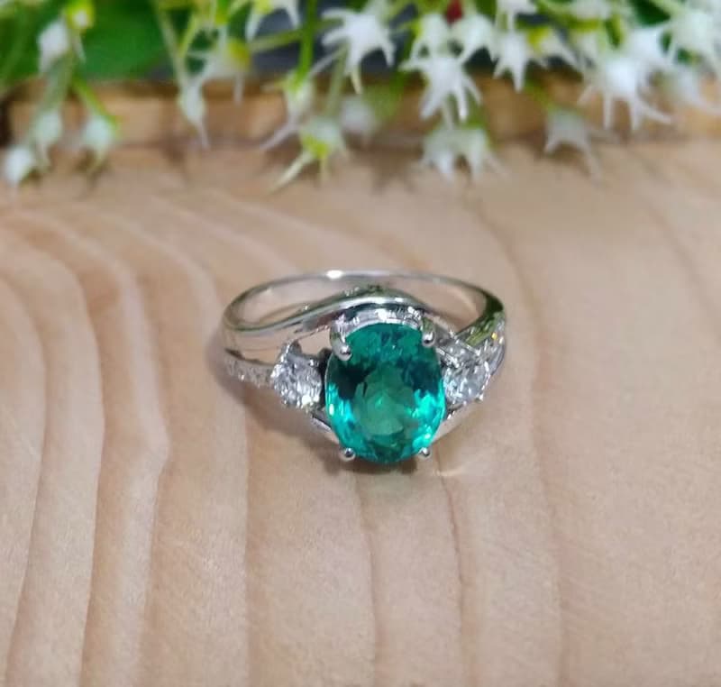 Natural london topaz ring silver sterling or ring wedding size 7.0 free resize