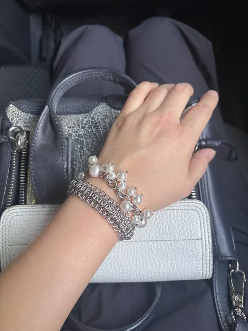 豐盛 不鏽鋼珍珠手鍊 手環 (白珍珠)