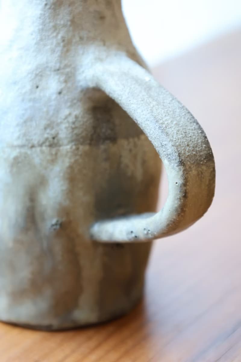 【聖誕節禮物】美國進口陶土手捏提把乾花器侘寂陶藝天使之翼藝術