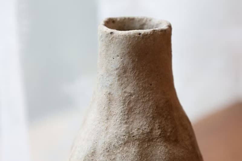 【聖誕節禮物】美國進口陶土手捏提把乾花器侘寂陶藝天使之翼藝術