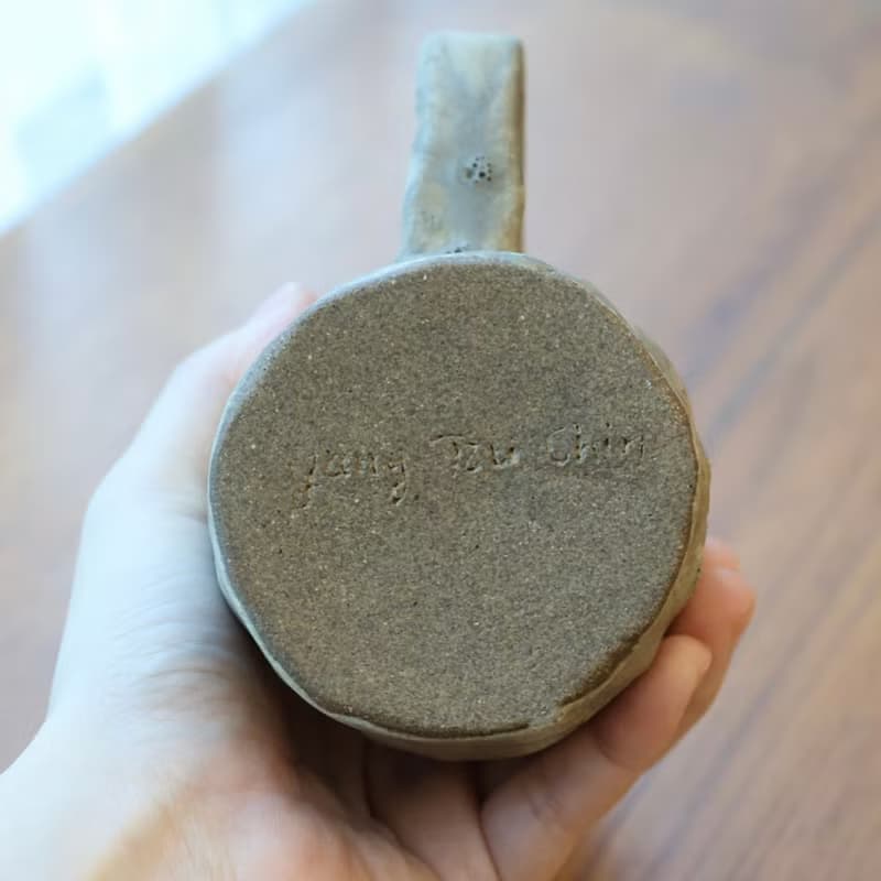 【聖誕節禮物】美國進口陶土手捏提把乾花器侘寂陶藝天使之翼藝術