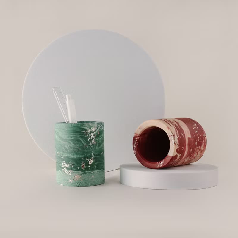 Jesmonite英國礦石樹脂/筆筒- 水墨新風貌 父親節禮物