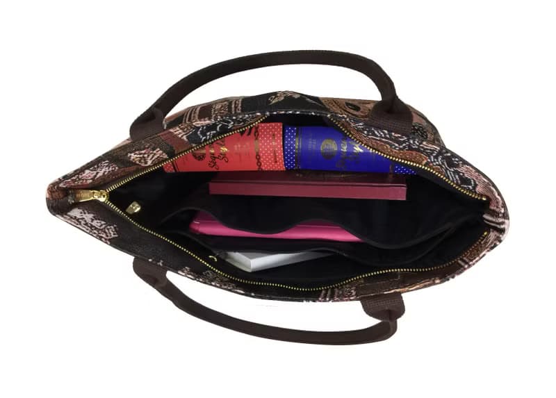 肩背托特包  大容量 / 防潑水 平織緹花 甜點狗