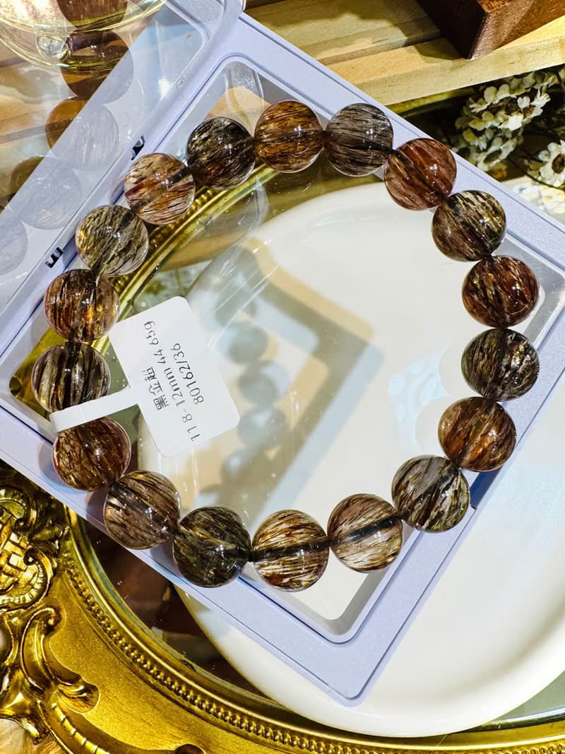 小精品招財濃色黑金超11.8-12mm44.65g旺正財招偏財貴人緣好運