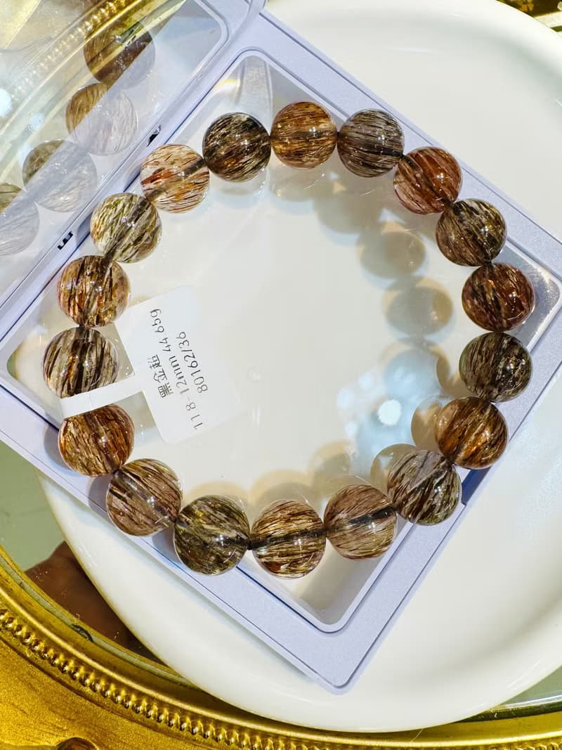 小精品招財濃色黑金超11.8-12mm44.65g旺正財招偏財貴人緣好運