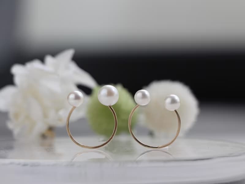 14kgf- W pearl ring set