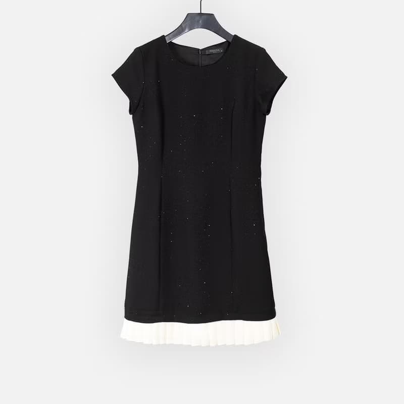 【MEDUSA】修身水鑽裝飾百褶下襬小禮服(M-XL) | 媽媽禮服 小禮服