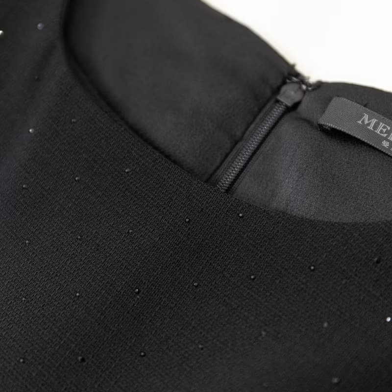 【MEDUSA】修身水鑽裝飾百褶下襬小禮服(M-XL) | 媽媽禮服 小禮服