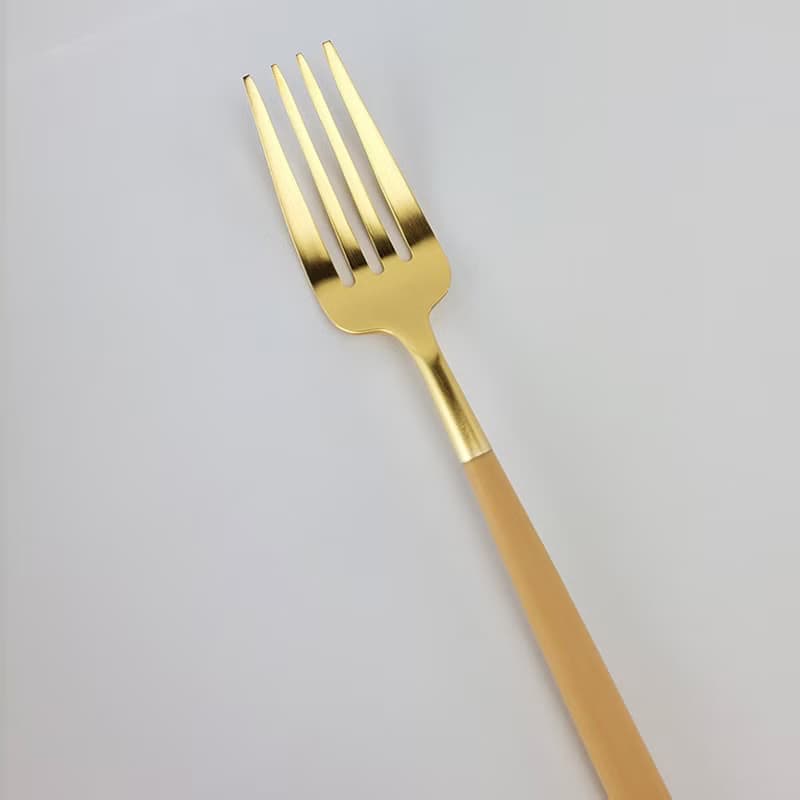 葡萄牙 Cutipol GOA   焦糖金 霧面不銹鋼18.5cm點心叉