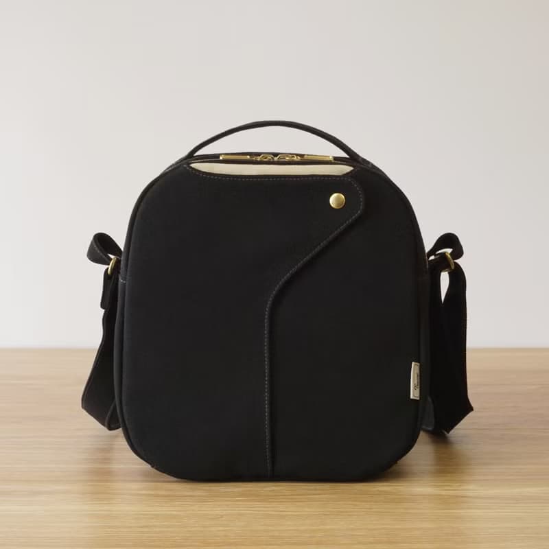 ショコラ / ブラック × アイボリー 【受注制作】 Trocco 帆布バッグ