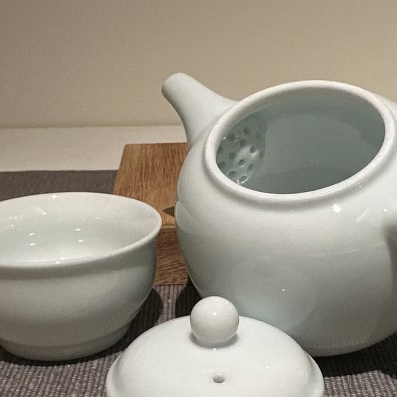 【瓷】青天潤瓷壺(一壺二杯)精緻泡茶壺