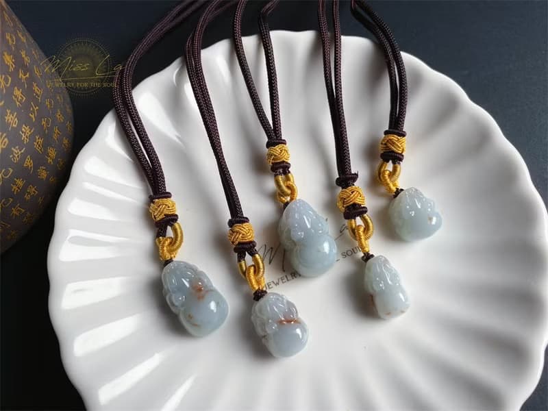 天然緬甸玉 飄花 翡翠 招財 貔貅 護主 玉墜 項鍊 禮物 長輩禮