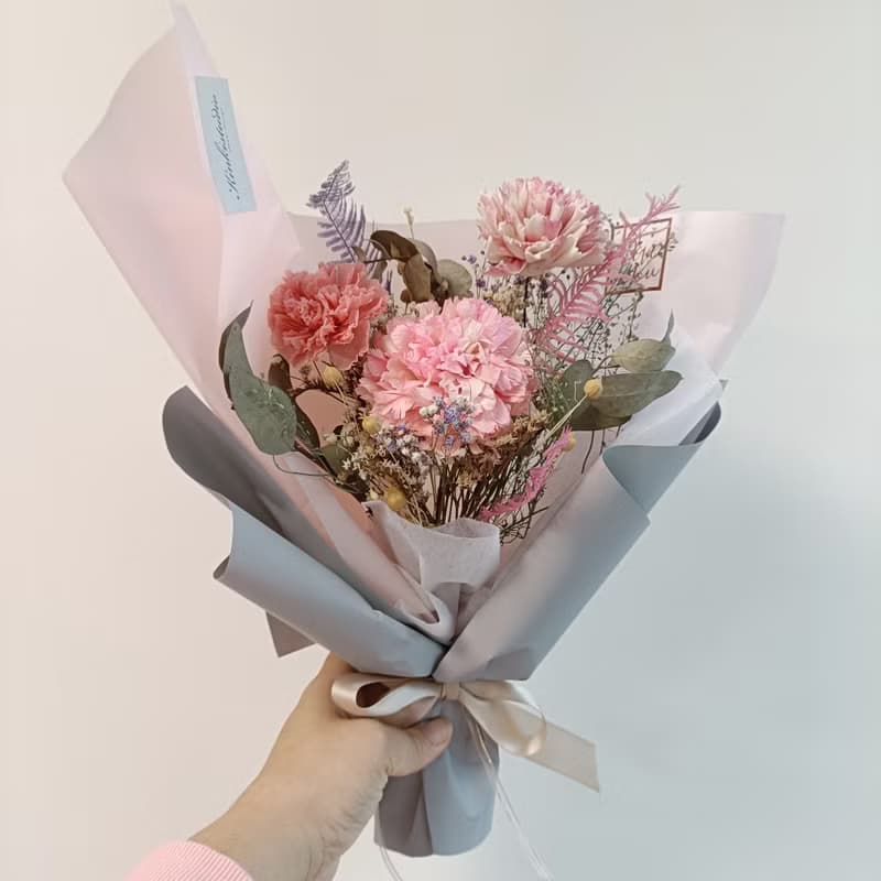 畢業老師禮物花束向日葵 情人節禮物花束 康乃馨乾燥永生花束七夕