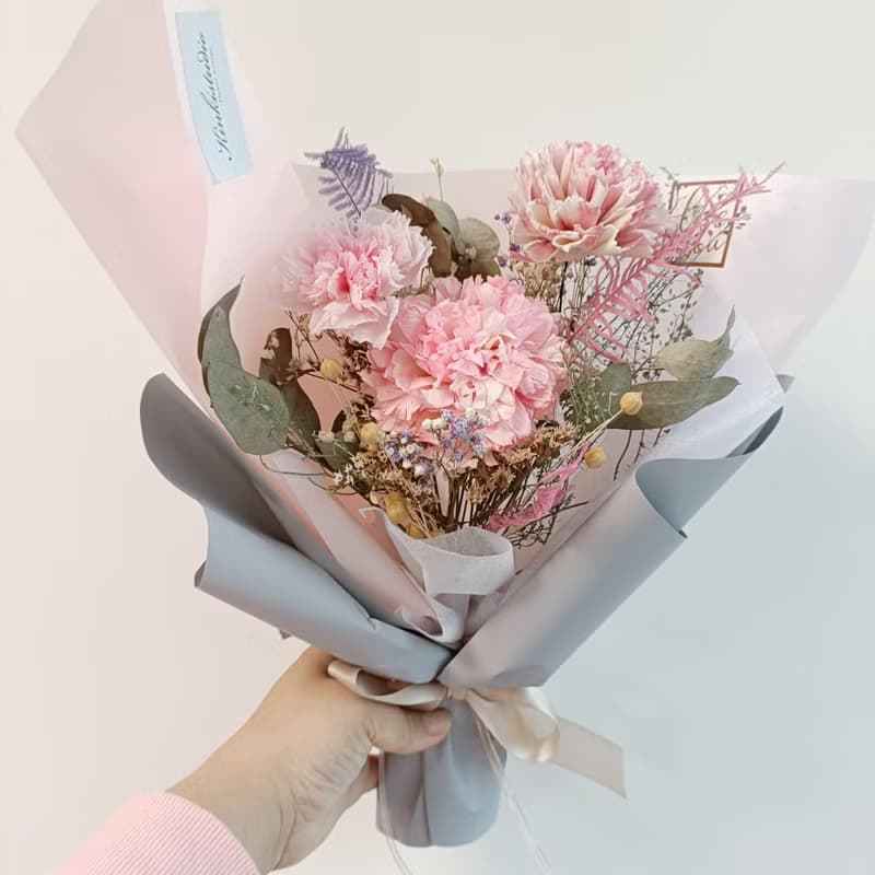 畢業老師禮物花束向日葵 情人節禮物花束 康乃馨乾燥永生花束七夕