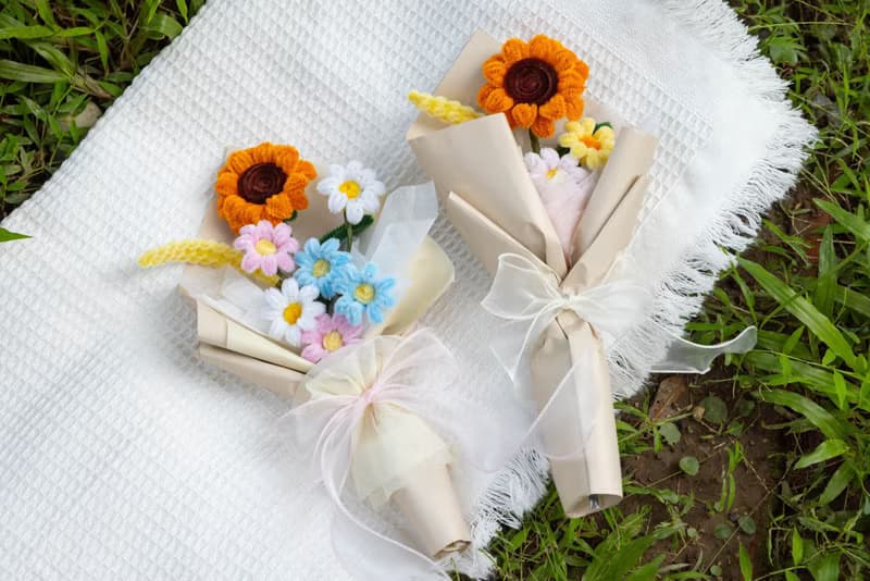 偷偷為你開的花系列 情人節告白 生日手工毛根花束