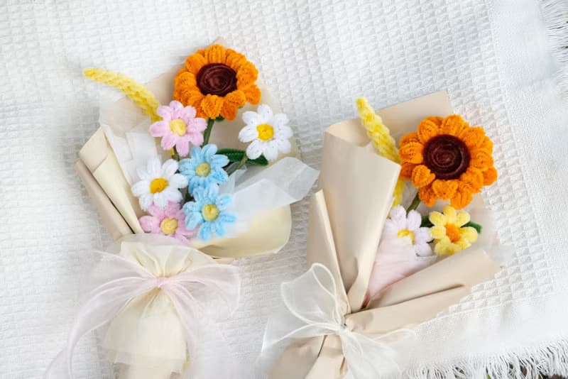 偷偷為你開的花系列 情人節告白 生日手工毛根花束