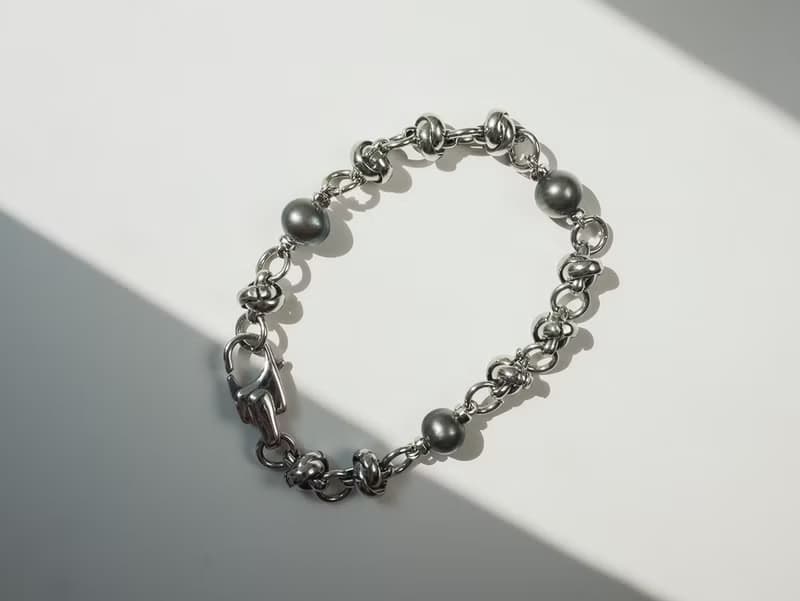 Unisex | 極晝系列 - 夜 * 不鏽鋼珍珠手鍊