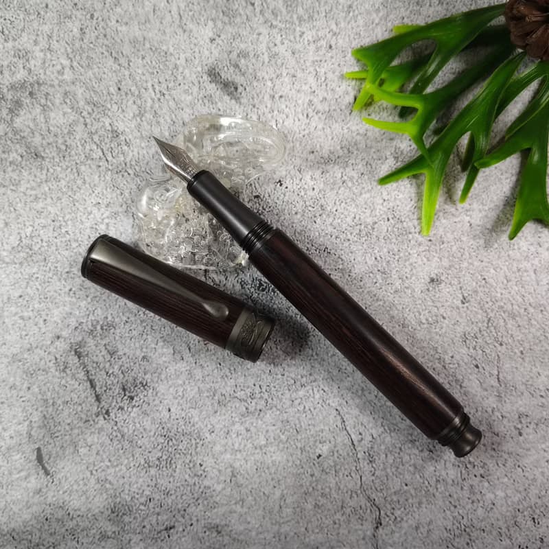 雞翅木 原木 手工筆 鋼筆 轉轉魚款