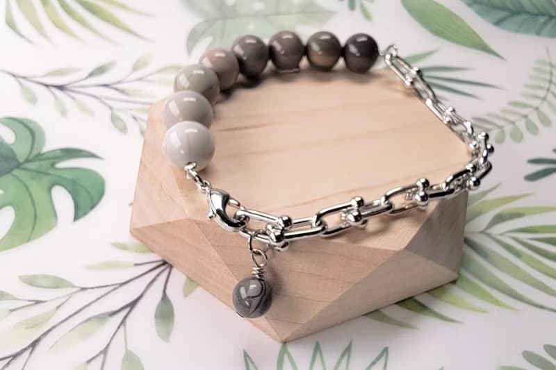 Six Cats 天然石  阿拉善 漸層莫蘭迪色 祈福開運手鍊 禮物