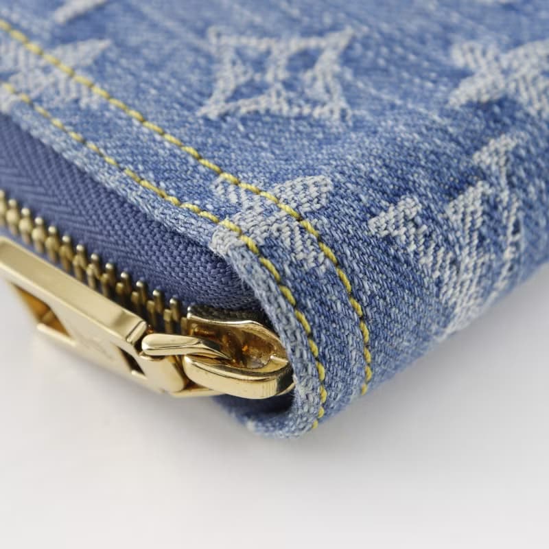 【日本直送】ルイ・ヴィトン LOUIS VUITTON ジッピーウォレット 長財布 M82958 モノグラムデニム 青 ユニセックス【中古】