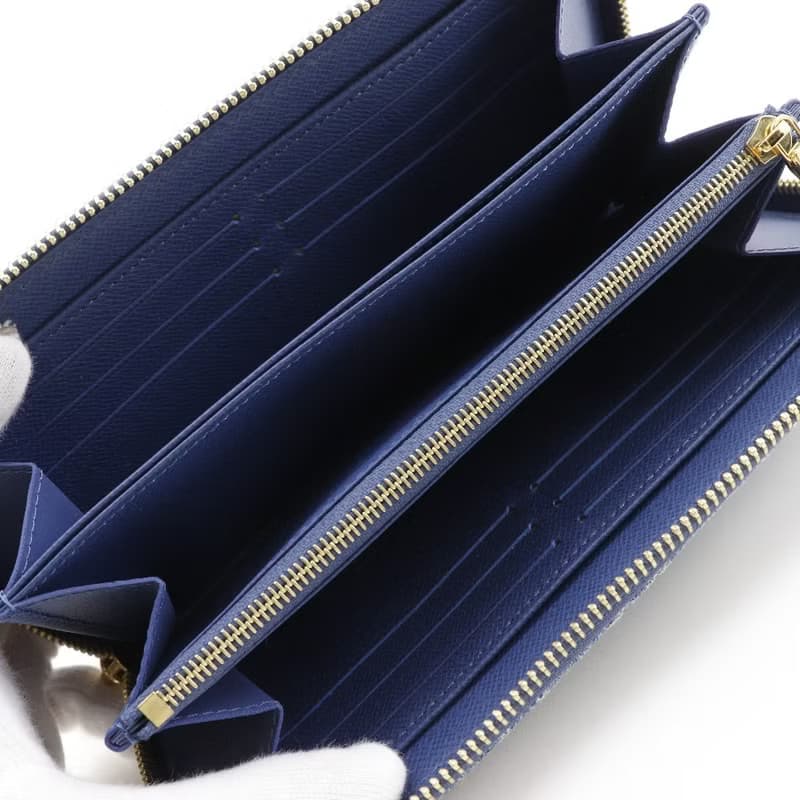 【日本直送】ルイ・ヴィトン LOUIS VUITTON ジッピーウォレット 長財布 M82958 モノグラムデニム 青 ユニセックス【中古】