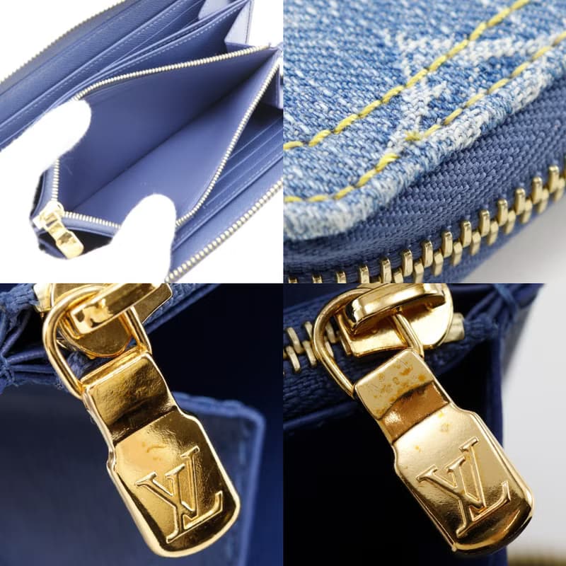 【日本直送】ルイ・ヴィトン LOUIS VUITTON ジッピーウォレット 長財布 M82958 モノグラムデニム 青 ユニセックス【中古】