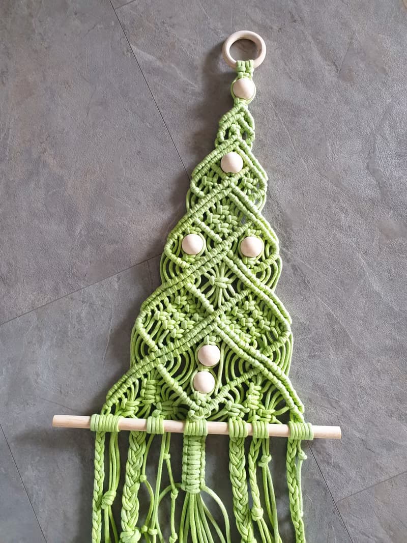 Faith Handmade | 手工編織聖誕樹 掛毯 Macrame 交換禮物 訂製
