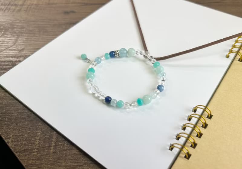 天河石 藍晶石 海水藍寶 白水晶 925銀 消除恐懼幻覺怒氣挫折