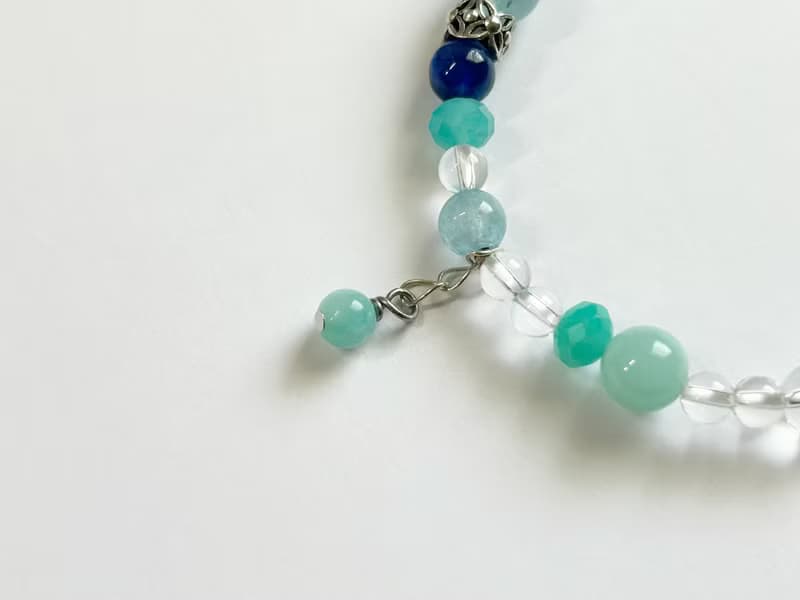 天河石 藍晶石 海水藍寶 白水晶 925銀 消除恐懼幻覺怒氣挫折