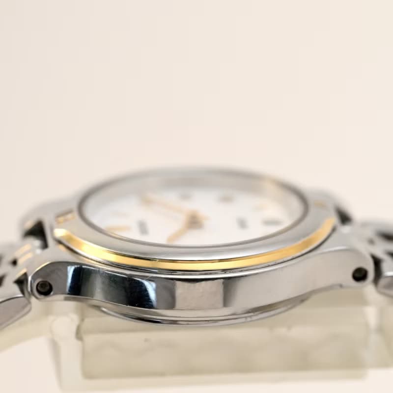 SEIKO SPRIT 女性用腕時計 QUARTZ Date Round shape Silver Tone Dial コンビカラーベルト 手錶