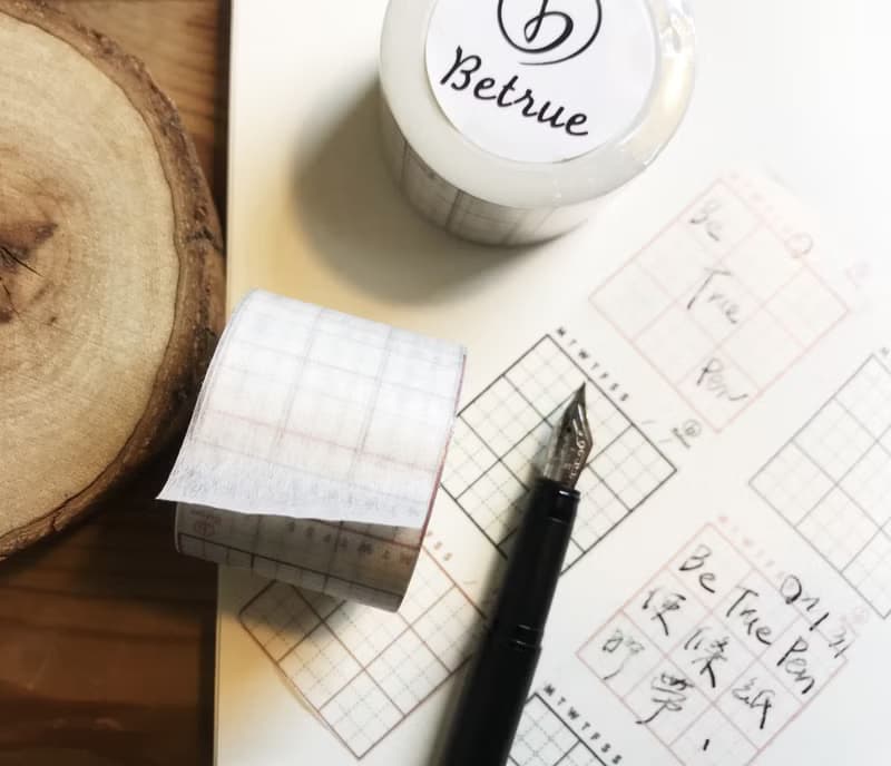 【生日禮物】Betrue_練字原創紙膠帶 日本和紙 簡約設計 手帳拼貼