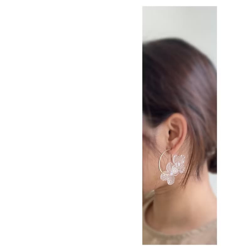 瓣瓣光致 | 樹脂耳飾 | 穿式耳環 | pierced | 透明感