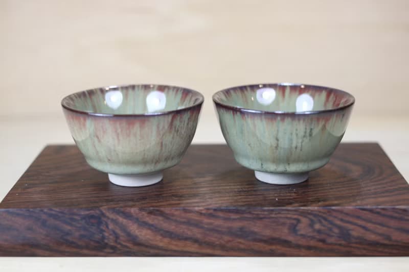 【母親節禮物】50ml 沙瀑 天目對杯 中式小茶杯 名家葉敏祥作品