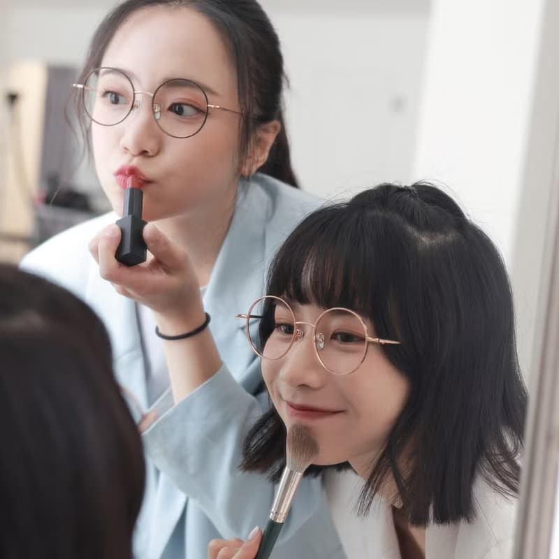 純鈦霧面大圓框眼鏡 × FROMEYES 高折射率濾藍光眼鏡