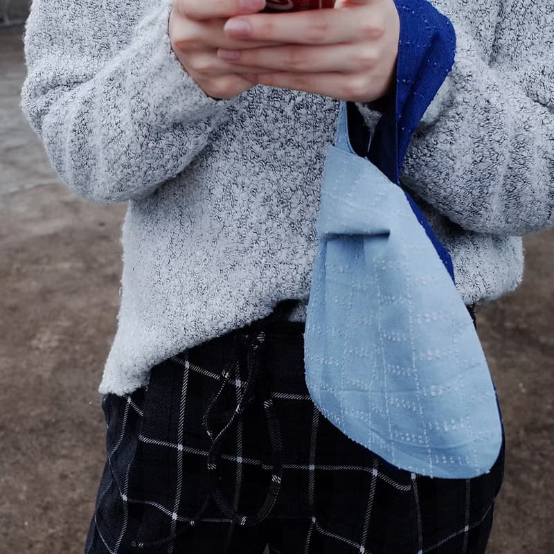 雙色 森女系文藝復古中古男女手提棉麻輕便小手包午餐包環保布袋