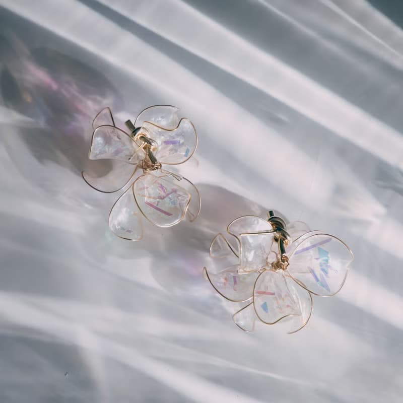 【潘朵拉-人魚彩】垂墜耳環 | 水晶花飾品 | 新娘飾品 | 交換禮物
