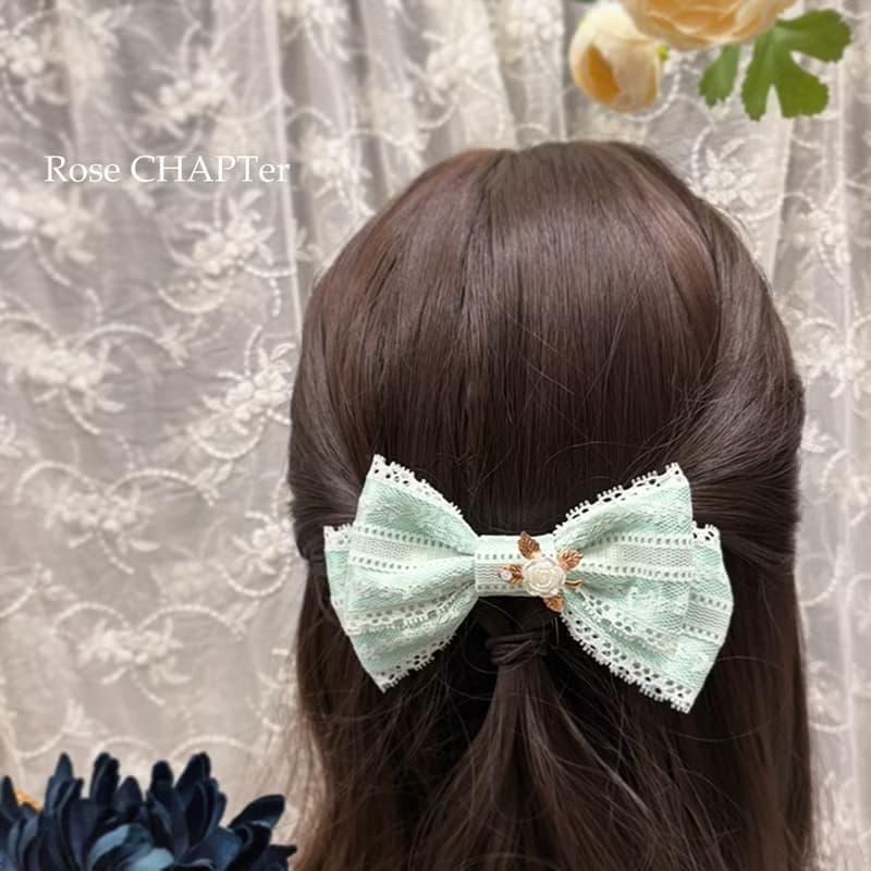 【凜冬玫瑰】髮插 │髮梳 │手作蝴蝶結髮飾