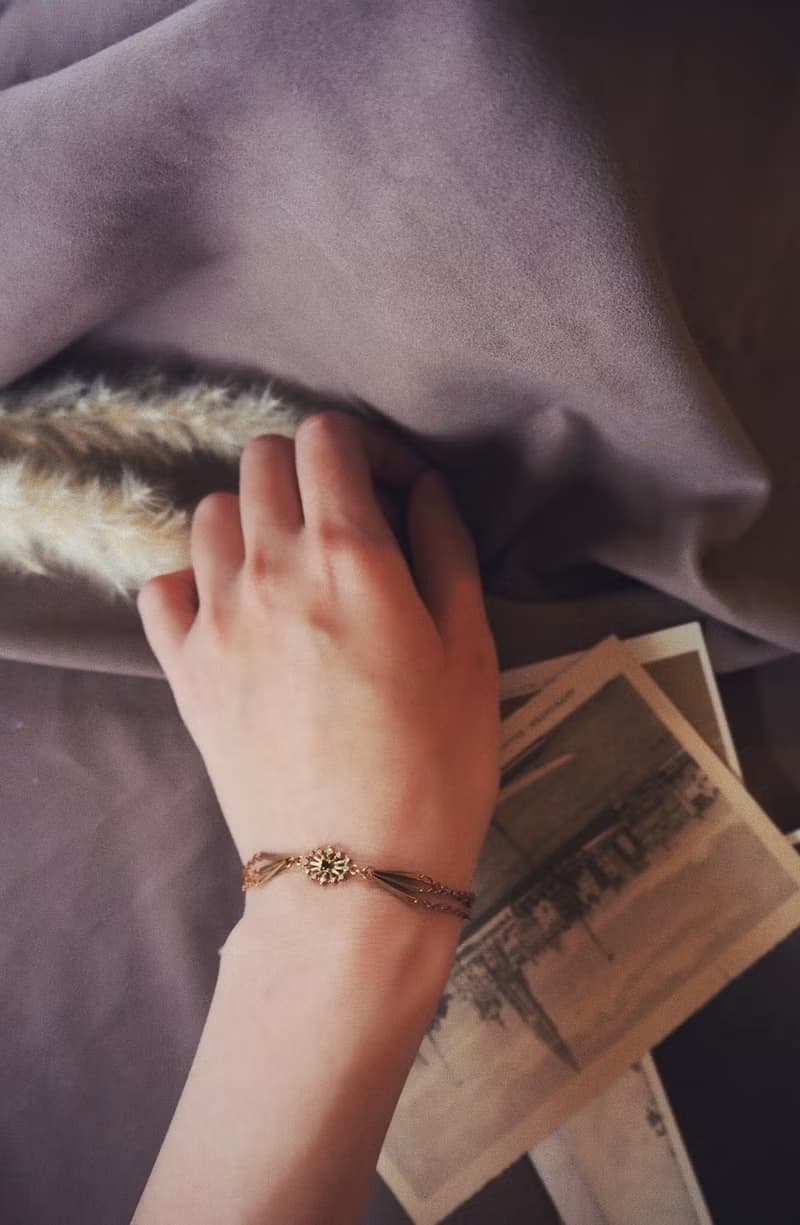古典黑鋯石流蘇 手鍊