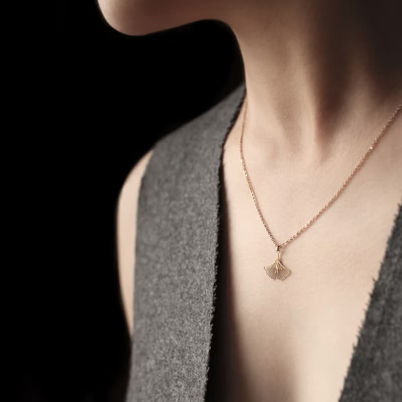 moorigin 銀杏項鍊 XS | 醫療鋼・抗過敏・可洗澡・不掉色