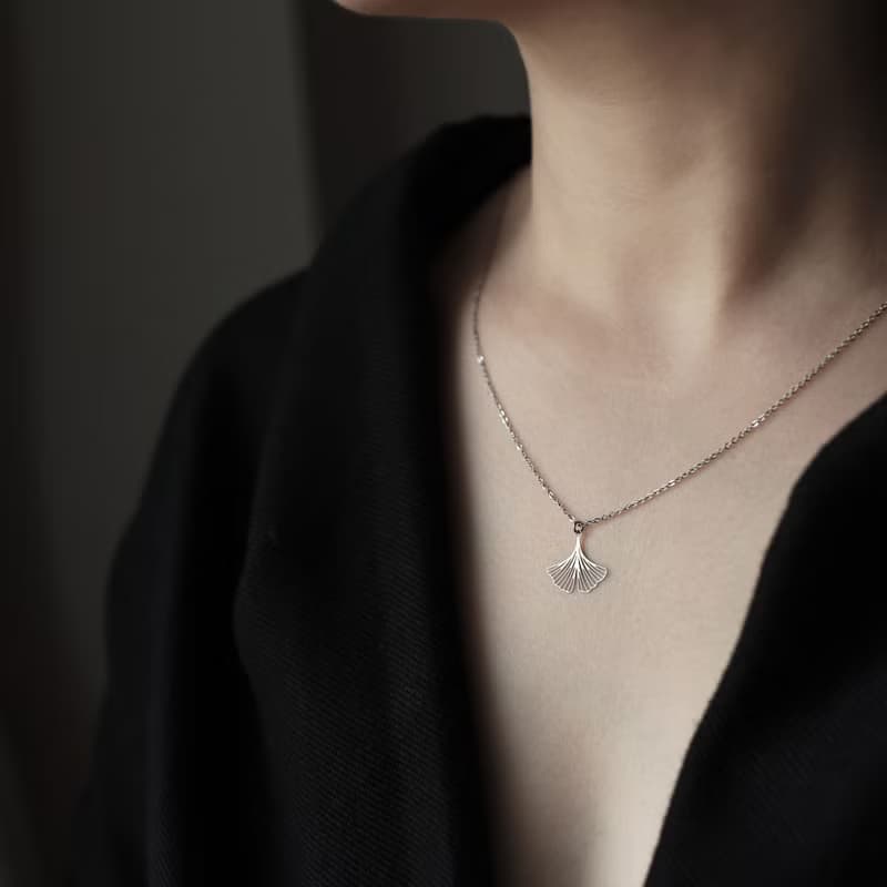 moorigin 銀杏項鍊 XS | 醫療鋼・抗過敏・可洗澡・不掉色