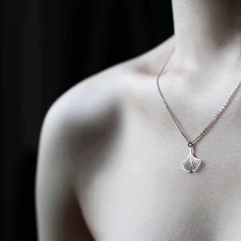 moorigin 銀杏項鍊 XS | 醫療鋼・抗過敏・可洗澡・不掉色