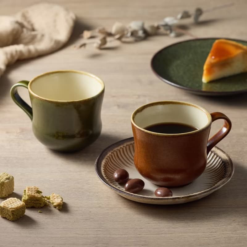 日本美濃燒 - 和式復古對杯禮盒組(2件式) - 320 ml