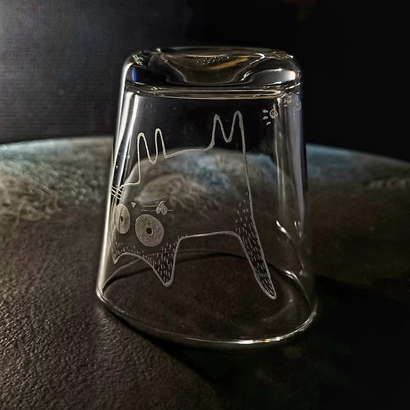 【可疊收納三角杯】客定手雕 飲品/調酒 雕圖/免費刻字