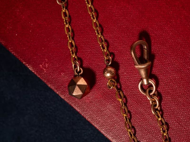 1890s 法國 雕花鍊金球包金懷錶鍊 (可做手鍊使用)