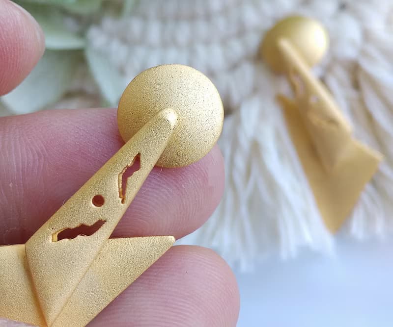 Vintage Jewelry 西洋古董飾品 Duri 啞光 幾何藝術 針式耳環