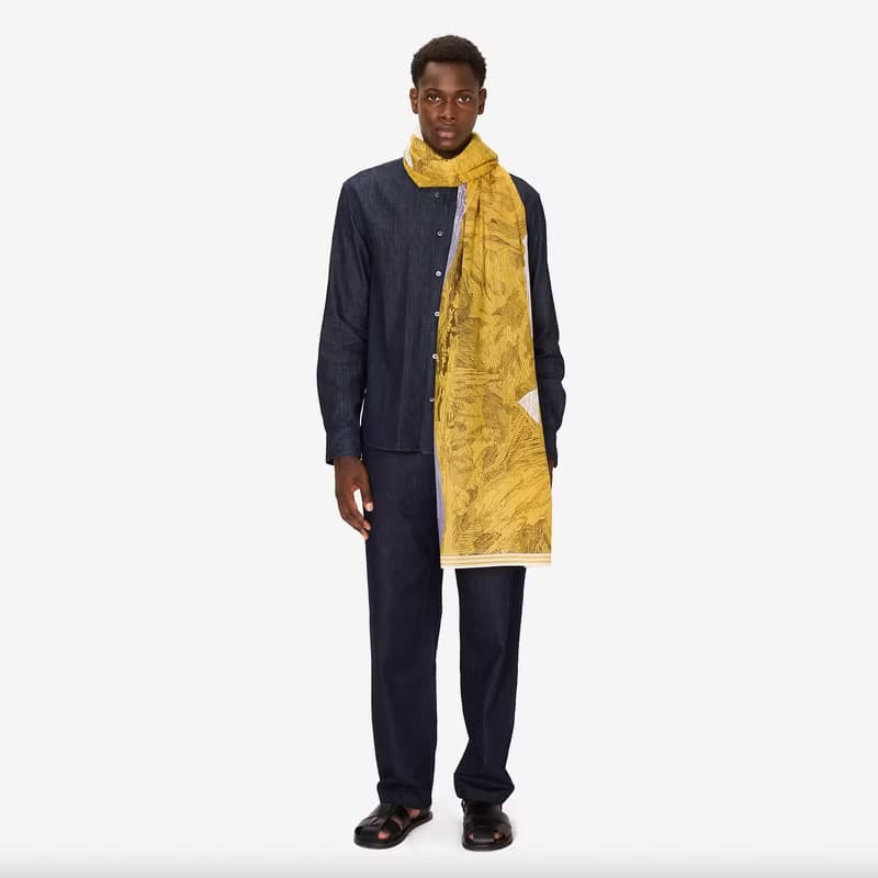 【INOUI EDITIONS】BALTHAZAR 純棉圍巾 / YELLOW