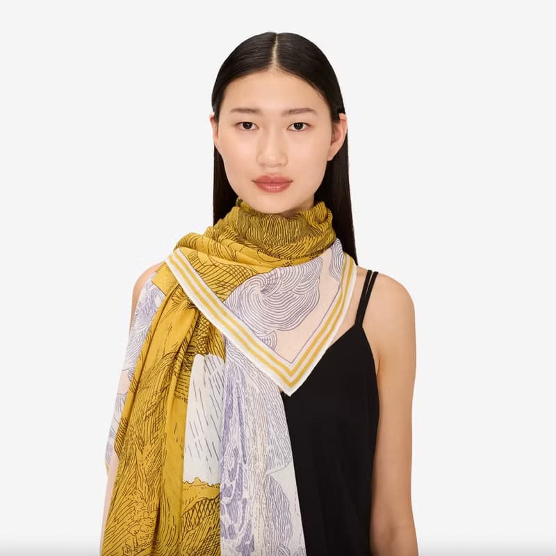 【INOUI EDITIONS】BALTHAZAR 純棉圍巾 / YELLOW