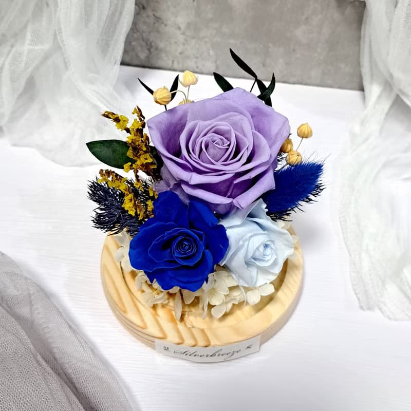 永生花玻璃罩 生日禮物 母親節 永生玫瑰 情人節禮物 PF052