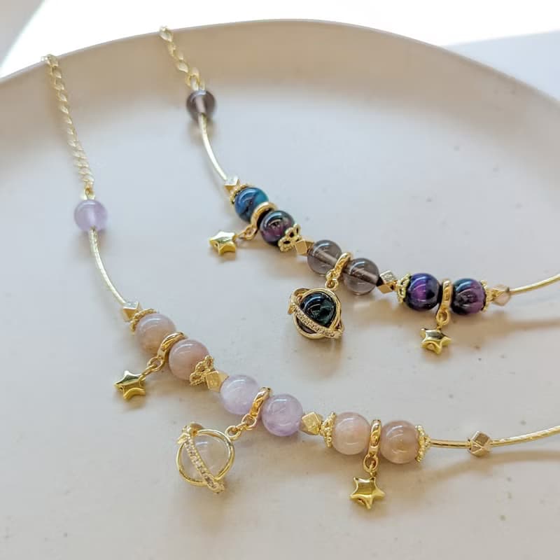 1KM追尋恆星•天然石設計手鍊-2色