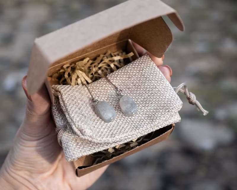 Rough Labradorite Earrings, 925 Silver, Aquarius crystal, Virgo Birthstone gift